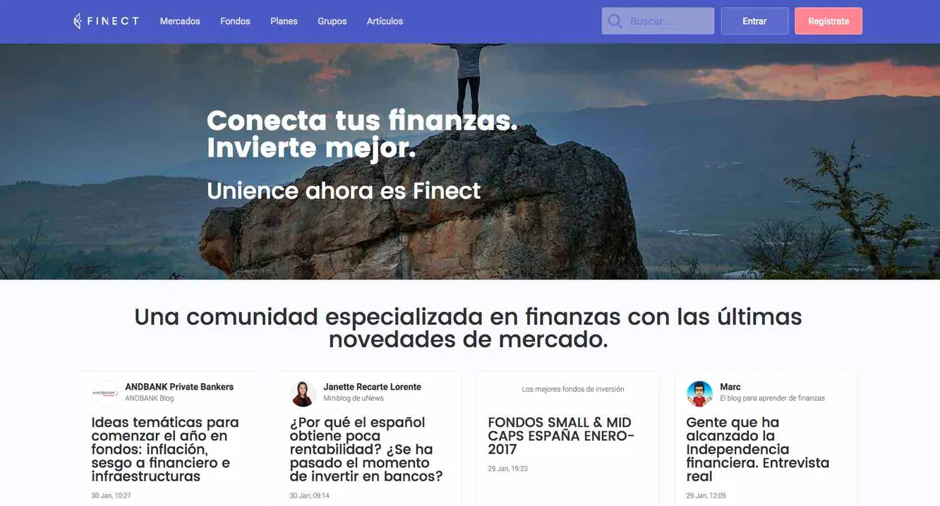 Contenido, artículos destacados, finect
