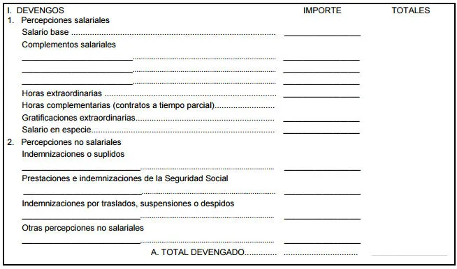 Los devengos en la nómina