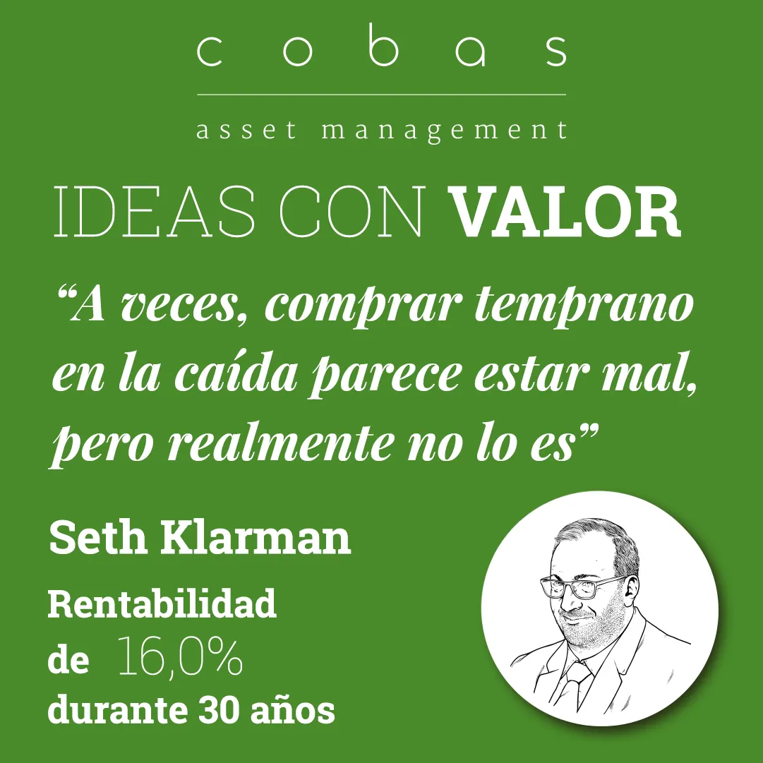 Ideas con Valor: "A veces, comprar temprano en la caída parece estar mal, pero realmente no lo es.”
