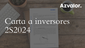 Carta a inversores Azvalor 2S2024