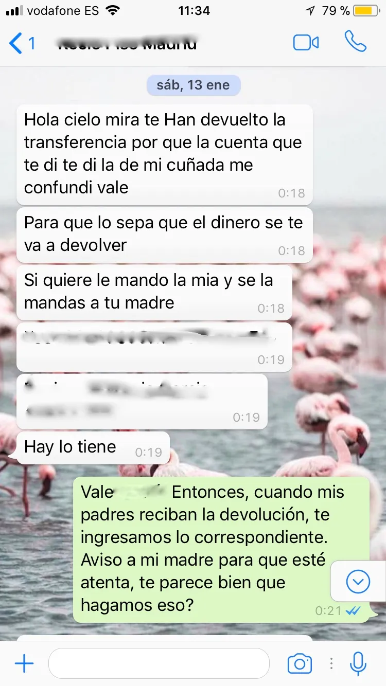 Conversación con la propietaria
