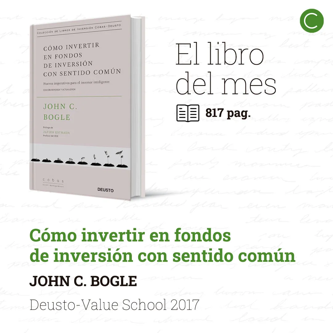  El libro del mes es: "Cómo invertir en fondos de inversión con sentido común"