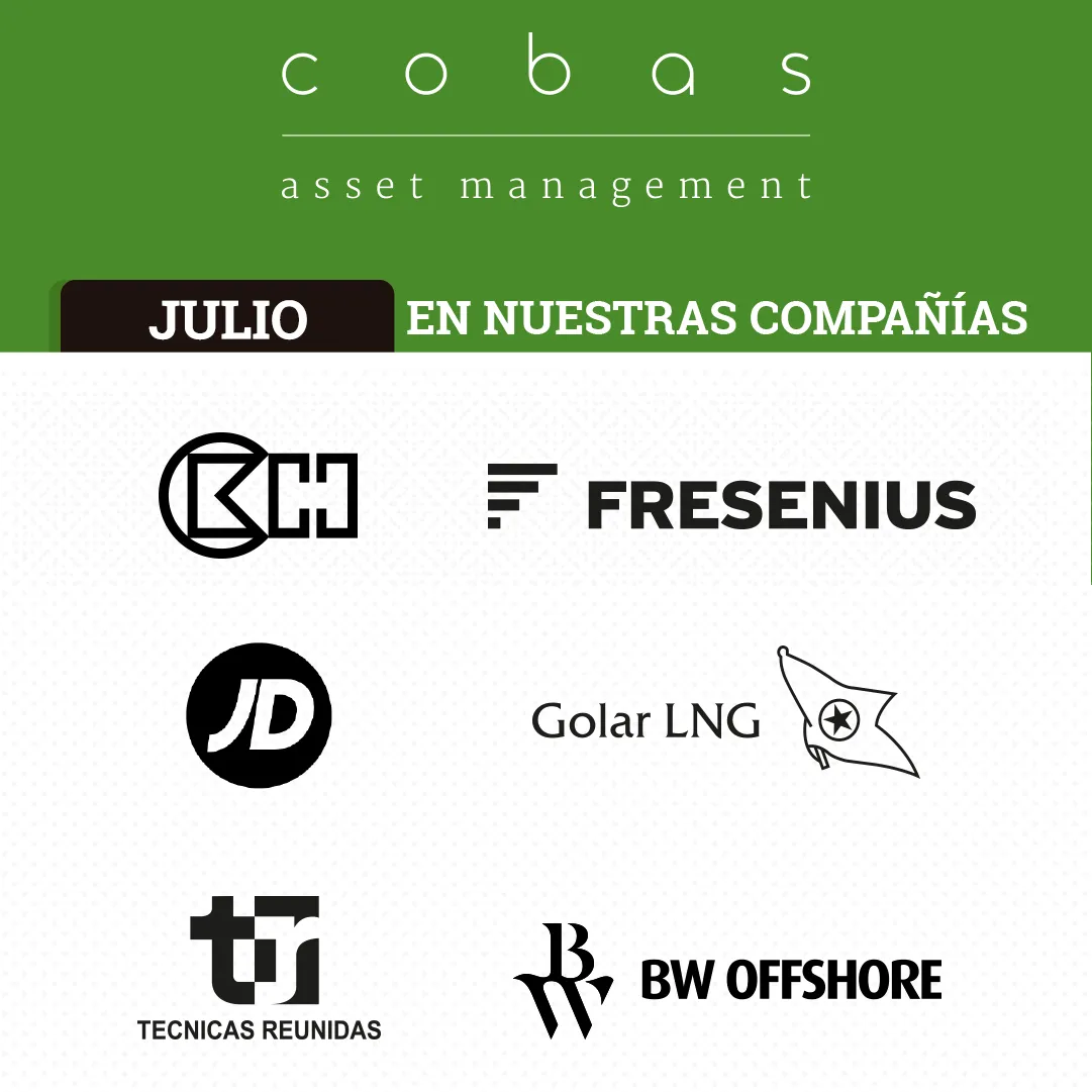Compañías destacadas de nuestras carteras Internacional, Selección, Iberia y Grandes Compañías en el mes de Agosto