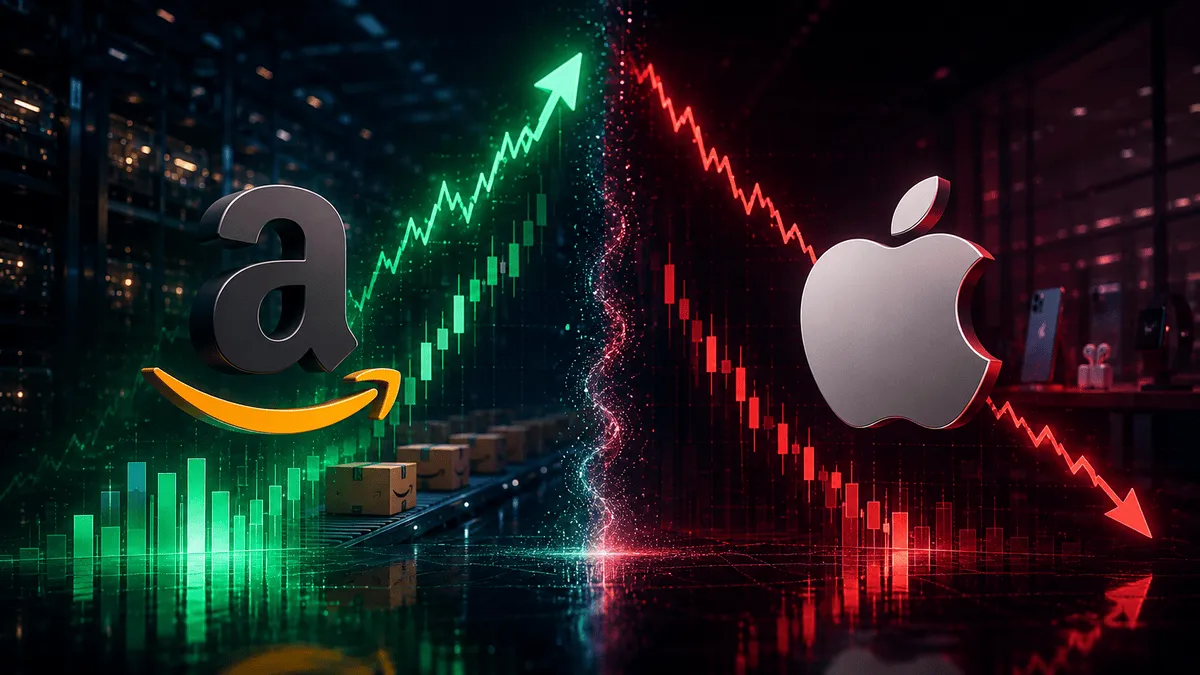 Amazon se dispara un 9% y Apple se hunde un 6% tras presentar resultados: ¿por qué gana el que quema caja?